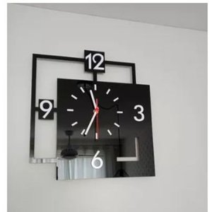 Relógio Acrílico Moderno Traços Sala Quarto Escritório Atual