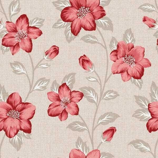 Papel De Parede Adesivo Lavável Lírios Rosê 18m - 1