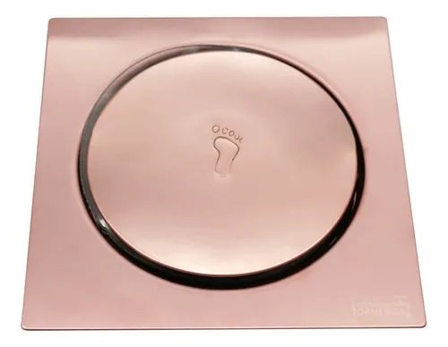 Ralo Para Banheiro 15x15 Click Rose Gold Emma Decor - 1