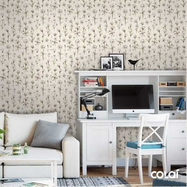 Papel De Parede Adesivo Lavável Flores Vintage 18m - 2