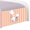 Ver imagem 3 de Mini Cama Infantil Unicórnio Meigo com Colchão MDF Branco Solteiro Casah
