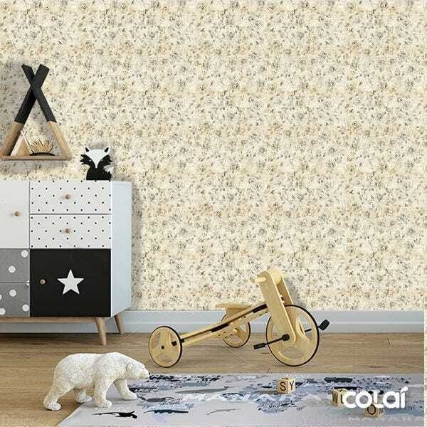 Papel De Parede Adesivo Lavável Floral Sépia 12m - 6