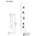 Ver imagem 3 de Paneleiro Armário de Cozinha com Vidro 2 Portas 36cm Milano Multimóveis MP2482 Grafite/Fumê