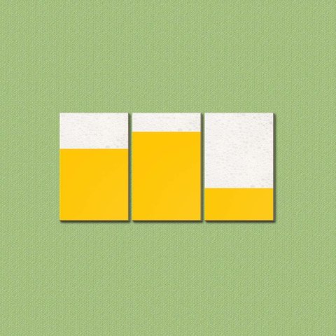 Colarinho Minimalista - Quadros ou Placas Modulares com 3 Peças
