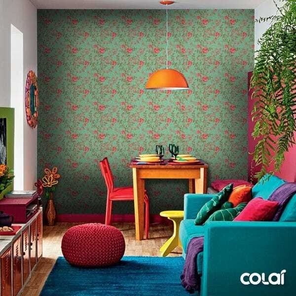 Papel De Parede Adesivo Lavável Rosa Arbustiva 12m - 5
