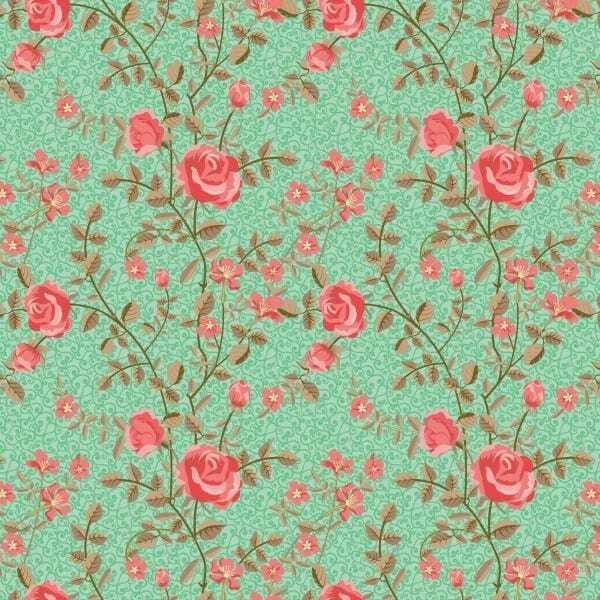 Papel De Parede Adesivo Lavável Rosa Arbustiva 12m - 1