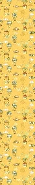 Papel de Parede Lavável Balões de Fundo Amarelo 6m - 5