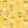 Papel de Parede Lavável Balões de Fundo Amarelo 6m - 1