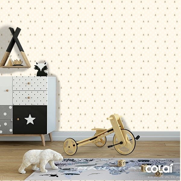 Papel de Parede Adesivo Lavável Ursinhos Marshmallow 9m - 2