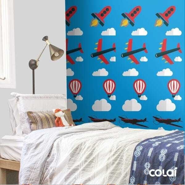 Papel de Parede Adesivo Lavável Balão Vermelho 6m - 4