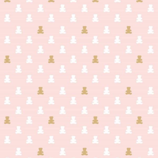 Papel de Parede Adesivo Lavável Ursinhos de Chocolate 6m - 1