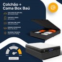 Ver imagem 4 de Cama Box Baú com Colchão Gazin de Espuma D28 Pillow Top Ortoblack Queen 158cm