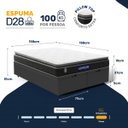 Ver imagem 3 de Cama Box Baú com Colchão Gazin de Espuma D28 Pillow Top Ortoblack Queen 158cm