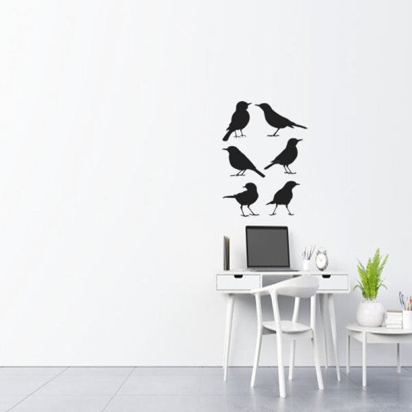 Adesivo decorativo de parede pássaros - 1