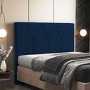 Ver imagem 1 de Cabeceira Cama Box Casal 140 cm Aurora W01 Suede Azul Marinho - Lyam Decor