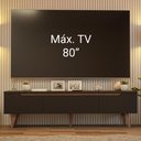 Ver imagem 5 de Rack para Tv até 80 Polegadas 180cm 2 Portas 1 Gaveta Preto/rustic Toronto Madesa
