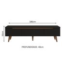 Ver imagem 3 de Rack para Tv até 80 Polegadas 180cm 2 Portas 1 Gaveta Preto/rustic Toronto Madesa