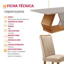 Ver imagem 6 de Mesa de Jantar Alvorada 180cm Tampo Mdf Vidro Canto Copo com 6 Cadeiras Lira