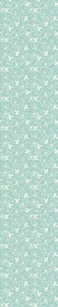 Papel De Parede Lavável Flores Brancas Com Fundo Verde 3m - 7