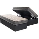 Ver imagem 1 de Cama Box Baú Solteiro: Colchão Anatômico Paropas D45 Conforto Mega Firme + Base Crc Suede Gray (