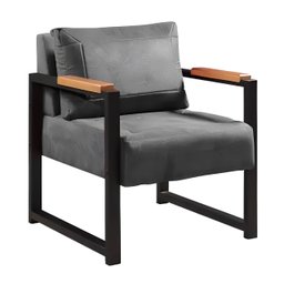 Poltrona Decorativa para Sala Recepção Estilo Industrial Ipanema - 1