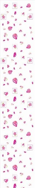 Papel de Parede Adesivo Lavável Joaninha Rosa 12m - 5