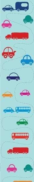 Papel de Parede Adesivo Lavável Carros Fundo Azul 12m - 5