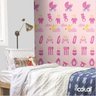 Papel de Parede Adesivo Lavável Talheres Infantil Rosa 12m - 4