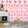 Papel de Parede Adesivo Lavável Talheres Infantil Rosa 12m - 2