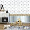 Papel de Parede Adesivo Lavável Listras Azuis Coroadas 15m - 2