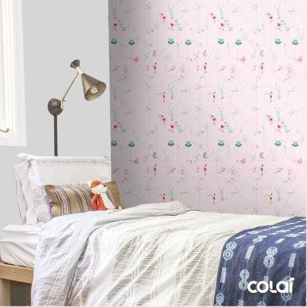 Papel de Parede Adesivo Lavável Coruja Verde 15m - 4