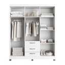 Ver imagem 5 de Guarda-Roupa Casal 6 Portas 3 Gavetas Branco