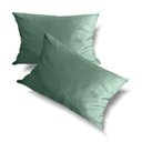 Ver imagem 1 de Conjunto Porta Travesseiro em Veludo Liso Várias Cores Cor:verde Menta