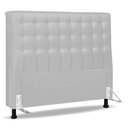 Ver imagem 1 de Cabeceira Cama Box Casal Queen Size Ciara 160cm Botonê com Frame Sintético Branco - Desk Design