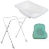 Banheira de Bebê com Suporte Burigotto e Almofada de Banho Verde - 1