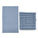 Ver imagem 1 de Kit 12 Toalhas de Rosto Academia Fitness Esporte 50cm X 30cm 100% Algodão:azul Celeste