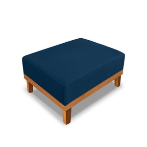 Puff Isa Sala de Estar Linho Azul