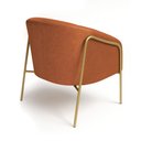 Ver imagem 6 de Poltrona Sala Industrial Alta Dourado Stella Sintético Pu D03 - D’Rossi