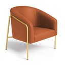 Ver imagem 2 de Poltrona Sala Industrial Alta Dourado Stella Sintético Pu D03 - D’Rossi