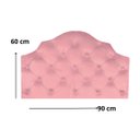 Ver imagem 3 de Cabeceira P. Cama Boxsolteiro Captonê Deluxe em Veludo Rosê