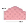 Cabeceira P. Cama Boxsolteiro Captonê Deluxe em Veludo Rosê - 3