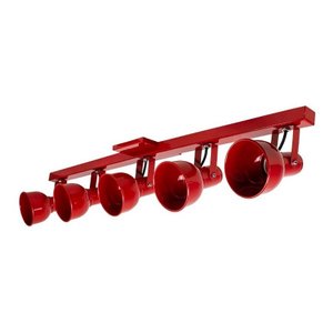 Kit 5 Spot Trilho Bulbo Alumínio E27 Led - Vermelho