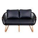 Ver imagem 3 de Conjunto de Poltronas New York em Alumínio e Corda Náutica para Área Jardim Sala Preto