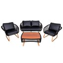 Ver imagem 1 de Conjunto de Poltronas New York em Alumínio e Corda Náutica para Área Jardim Sala Preto