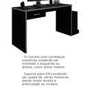 Ver imagem 4 de Mesa Gamer com 1 Gaveta e Suporte para Cpu Drx-9000 Preto