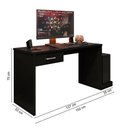 Ver imagem 6 de Mesa Gamer com 1 Gaveta e Suporte para Cpu Drx-9000 Preto
