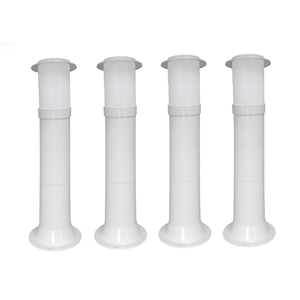Poste Balizador Luminária Casa Jardim 50cm Branco Kit 4
