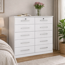 Ver imagem 2 de Cômoda Dupla 10 Gavetas Vane Ampla Organizador Quarto 06 :Branco