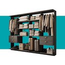 Ver imagem 5 de Closet com 4 Gavetas Alasca Preto Touch Carraro