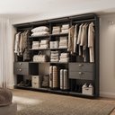 Ver imagem 1 de Closet com 4 Gavetas Alasca Preto Touch Carraro